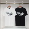 Парижская летняя дизайнерская свободная футболка модный бренд топ для мужчин и женщин повседневная одежда с коротким рукавом 082