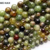 Loose Gemstones Meihan (64beads/strand) Natural 6mm Green Garnet Smooth Round Beads For Jewelry DIY Making Design