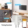 Prise intelligente ue WiFi, 16a, moniteur d'alimentation, télécommande, prise domestique, application Tuya SmartLife pour Alexa Assistant 240228