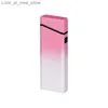 Tändare 2023 Douyin Populära Portable Gradient Color USB uppladdningsbar dubbelbåge Lighter Cigarett Accessories Mens och Womens Gift Widgets Q240305
