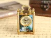 Pocket Watches Antik färgad målning Carving Machinery Europeisk stil Fashion Clockwork Manual Chording Table Clock Retro Trend