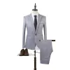 Suits Boutique 5XL (Blazer + Gilet + Pantalon) Costume pour Homme Mode Élégant Gentleman Robe Slim Casual Business Mariage Formel 3 pièces