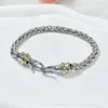 24SS Designer David Yumans Yurma Jewelry Woven Button Bracelet Wheat Double Button Chain Bracelet