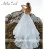 Klänningar Ashley Carol Sexiga bröllopsklänningar för kvinnor 2023 Applices Tulle backless långärmad boho bröllopsklänning Vestidos de novia