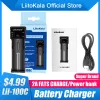 Liitokala lii-100c 21700 wiederaufladbares Batterieladegerät für 3,7 V 18650 18350 26650 1,2 V AA AAA Ni-MH C 2a Schnellladung USB-Ausgang