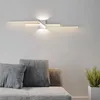 Wandleuchte Weiß/Schwarz Wohnzimmer Wandleuchte LED TV Wand Hintergrund Wandleuchte Moderne Schlafzimmer Nachttischlampen 100-120 cm Nordic Wandleuchte