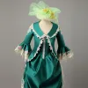 Dress Custommade Christmas Carnival Women Green Cosplay Costume Victorian Bustle Dresses