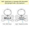 Vêtements pour chiens Étiquettes d'identification d'adresse de collier personnalisées pour chiens Médaille avec nom de gravure Personnalisable Chaton Chiot Accessoires Collier Chaîne