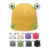 Berets Frog oczy dorosły na świeżym powietrzu Keep Kobiety Kobiety Knify Zabawne Halloween Autumn Winter Hip Hop Knitted Hat Cap