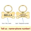 Vêtements pour chiens Étiquettes d'identification d'adresse de collier personnalisées pour chiens Médaille avec nom de gravure Personnalisable Chaton Chiot Accessoires Collier Chaîne