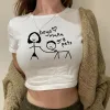 Camiseta meninos fazem grandes animais de estimação engraçado daddys menina recortada topo engraçado o pescoço streetwear bebê t verão moda y2k roupas femininas tshirts