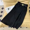 designer Shenzhen Nanyou High end MIU Home Autumn and Winter Elegant Style Skirt with 100 pleats at the front and a split design at the back for a half skirt YAH6