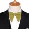 Mannen Fluwelen Vintage Vlinderdas Voor Mannen Vrouwen Tuxedo Effen Kleur Grote Bowtie Strik Volwassen Heren Strikjes Cravats Geel Tie1249q