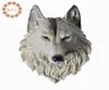 Tamanho grande cabeça de lobo decoração de parede pendurado cabeça de animal resina pingente ornamentos de parede acessórios para casa presente t20075099273