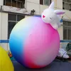 7mH (23ft) with blower Llluminated Inflatable Balloon Rabbit Inflatables Balloon Moon for Stage Decration