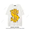 2023 New Tee 미니멀리스트 캐주얼 프린트 대형 American American Trendy 힙합 느슨