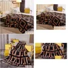 Couvertures Qualité Sable Fourrure De Mode Marque Couverture Commerce Extérieur Épaissi Flanelle Nap Climatisation Drop Livraison Maison Jardin Texti Dhtw1