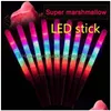 Bomboniera Nuovo 28X1.75Cm Colorf Party Led Light Stick Flash Glow Cotton Candy Lampeggiante Cono Per Concerti vocali Feste notturne Drop Del Dhrli