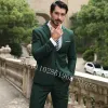 Подходит новая мода Slim Fit Suits Мужчины с надписью в лаборатории Два кнопки 2 штуки формальные деловые жениха свадебные смокингы Терно Макулино