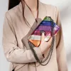 Designer-Luxustaschen Bm9333 Neue Ankunft Verkauf Frauen Regenbogen Handtasche Mode Umhängetasche Damen Square Eagle Head Chain Taschen