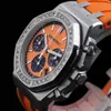 Machinery Watch Funktionsuhr AP Watch 26231ST Original Diamond Steel Automatische mechanische Uhr mit einem Durchmesser von 37 mm Orangefarbene Panda-Gesichtsuhr