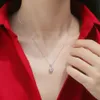 Gioielli da collana da donna con fiocco di neve Moissanite in argento sterling 925 di moda di alta qualità