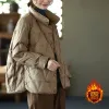 Parkas inverno jaquetas femininas jaqueta de algodão quente acolchoado casaco frio parkas coreano moda feminina roupas de inverno frete grátis botões