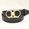 Designer-riemen voor mannen 3,5 cm breed luxe vrouwelijke riem glad leer lychee patroon en helder oppervlak splitsing