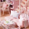 Architecture/DIY House Doll House furniture toys for children miniature diy Dollhouse casa house for dolls Birthday Christmas Gifts TRANQUIL LIFE L-022