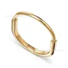 Marchio originale Popolare TFF a ferro di cavallo in acciaio al titanio braccialetto in oro rosa moda gioielli aperti personalizzati
