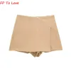 Kjol het rosa lila mini shorts kjolar gata ser färgglada asymmetriska split khaki kvinnliga outfit 4661515 fin kvalitet