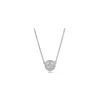 925 Sterling Silver Rose Gold Halsband Hjärtformad Shining Light Luxury DIY Basic Niche ClaVicle Chain for Women