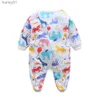 Footies OLOME mignon nouveau-né barboteuse coton infantile bébé chaussures dessin animé enfant en bas âge combinaison vêtements de nuit pour nouveau-nés bébé garçons et filles Onesie YQ240306