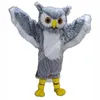 2024 Halloween Grey Owl Birds Mascot Costume High Quality customize Cartoon Plush Tooth Anime theme character Adult Size Christmas Carnival fancy dress