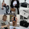 The Row Savette Sac à main en cuir lisse en daim de luxe pour femmes Sacs de créateurs Mini Taille Poignée supérieure avec boîte