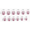 False Nails Clear Pink Bright Surface Lightweight Easy To Apply Simple Peel Off For Daily And Parties Wearing