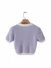Кардиганы 2020, весенний корейский свитер, женский винтажный розовый кардиган, вязаный милый свитер, укороченный свитер в стиле панк, вязаный корейский кардиган, милый фиолетовый цвет