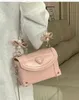 Jiaerdi Słodka różowa torba posłańca kobiety bajki estetyczne rączka Pearl łańcuch crossbody torebki panie harajuku serce y2k ręka torba 240223