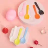 Disposable Plastic Fork Spoons Cake Ice Cream Salad Fruit Dessert Soup Tea Coffee Spoon Cakes Baking Shop Supplies T9I002582