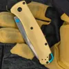 Camping Brass Handle Folding Knife 535 Outdoor Security Defense Fishing Hunting Pocket Knives