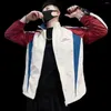 Giubbotti da uomo 2024 Primavera Collare Del Basamento Bomber Da Uomo Coreano Moda Splicing Giacca Casual Sociale Streetwear Hip Hop Cappotto Abbigliamento