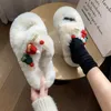 Slippers Cartoon Schattig Thuis Katoen voor Dames 2023 Herfst/Winter Nieuwe Kerstmuts Dragen Comfortabel en Warm Gekruist PlushH240306