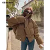 Trenchs de femmes manteaux 2024 automne hiver y2k style décontracté simple boutonnage parkas veste pour femmes fermeture éclair doux vêtements d'extérieur mode chaud épais