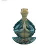 Figurine di oggetti decorativi Squisiti ornamenti decorativi in resina meditazione tartaruga animale statue decorazioni artigianato in resina T240306