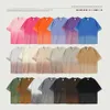 Tees الصلبة غير الرسمية T القمصان الصيفية قصيرة الأكمام صبغة Tshirt الولايات المتحدة الحجم EUR كبير الحجم للرجال النساء 2024 S-3XL 19 ألوان