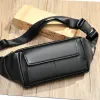 Waist Bag Men Fashion MVA Belt Belly Phone Hight Qulaity Genuine Leather Small Shoulder Male Fanny Pack