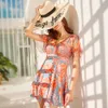 Maillot de bain surdimensionné pour femme de style Instagram, imprimé pour amincir et couvrir les épaules, combinaison de printemps chaude conservatrice, maillot de bain, vacances à la plage, nouveau style