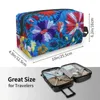 Cosmetic Bags Red White Mexican Flowers Makeup Bag For Women Travel Organizer Cute Textile Floral Art Storage Toiletry