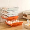 Storage Bottles 1pcRefrigerator Egg Box Drawer Type Crisper Kitchen Carton Tray Can Be Stacked Double-layer Shelf