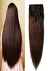 Dubbel inslagsklipp i Remy Human Hair Extensions 1403903924039039150g 8st 18 Clips 2 Dark Brown Full Head Thick Long S8141838